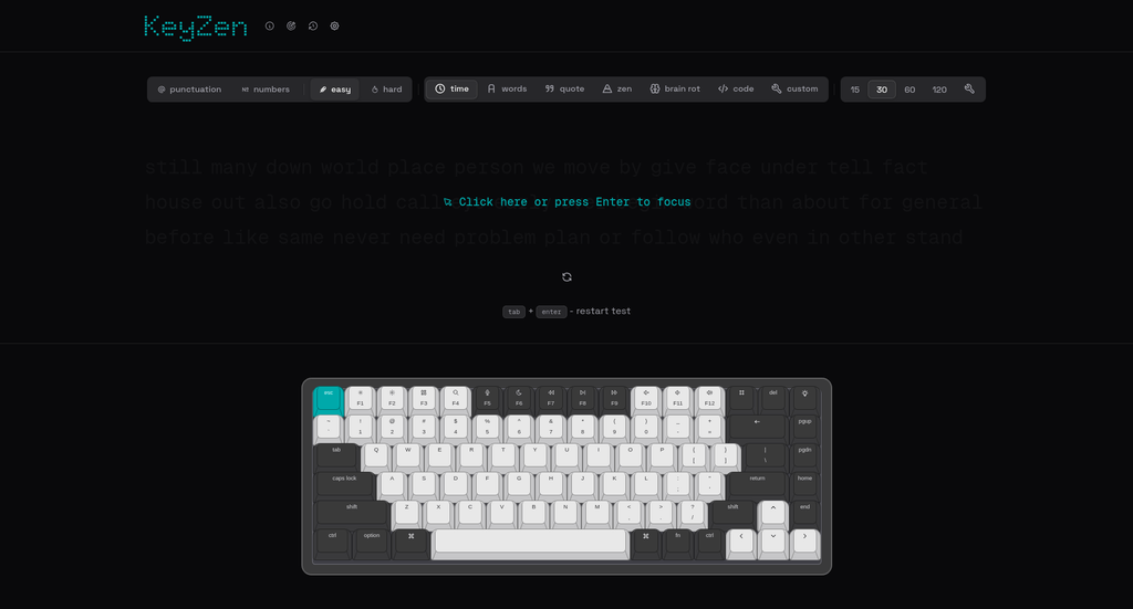 KeyZen — Typing Test