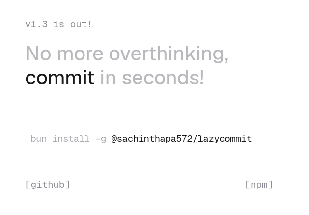 lazycommit — AI-Powered Git Commits